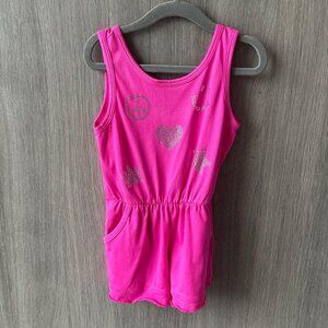Sofi Girl's Hot Pink Crystal Romper. Size 5 but fits like a 4.